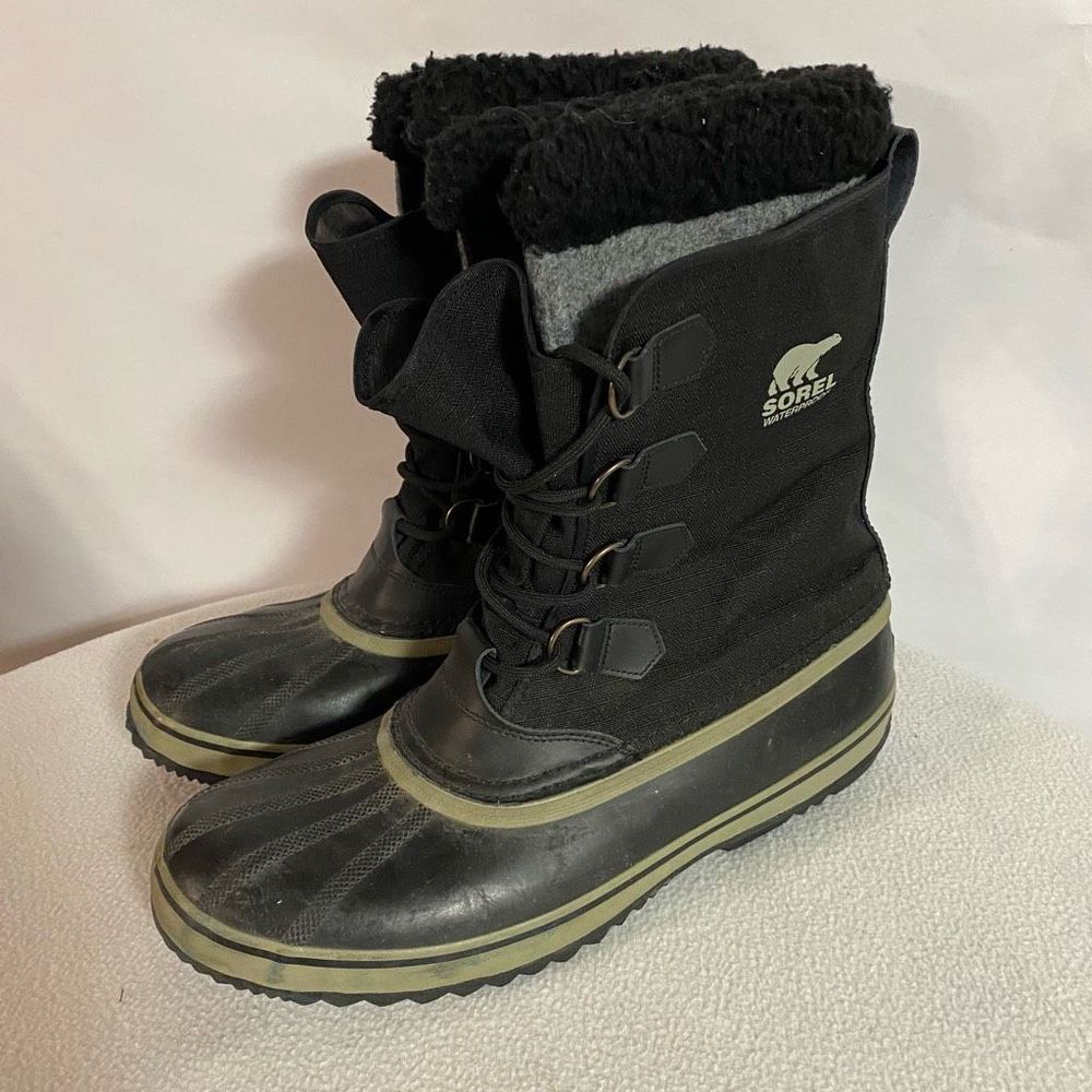 SOREL Men's Waterproof Winter Snow Boots Black NM1440-011 Size US 14